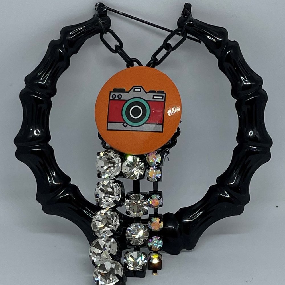 Embellished Bamboo Earrings